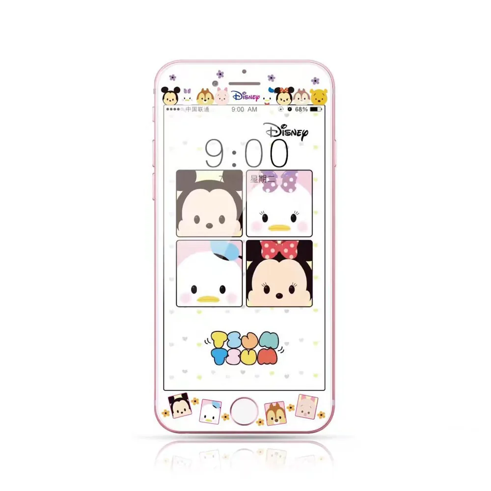 Kitty Защитная пленка для экрана из закаленного стекла для iphone 8 Plus 6 6s 7 Plus Tom Jerry Bear мультяшная 3D изогнутая кромка пленка для полного покрытия DH84 - Цвет: 4 Mouse