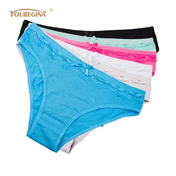 

YOUREGINA Under Wear Women Seamless Panties Culotte Femme Coton Woman Underwear Cotton Briefs Lace Panties Tanga 6pcs/set