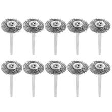 10 шт. 25 мм Мини проволочная щетка из нержавеющей стали полировочное колесо Набор для шлифовальной машины аксессуар для электроинструмента