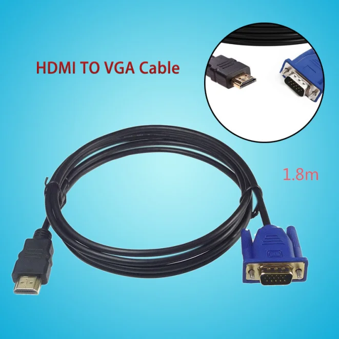 Hdmi-vga кабель HDMI Мужской к Мужской кабель 1080 P HD с аудио-адаптером кабель HDMI к VGA кабель для ТВ коробки