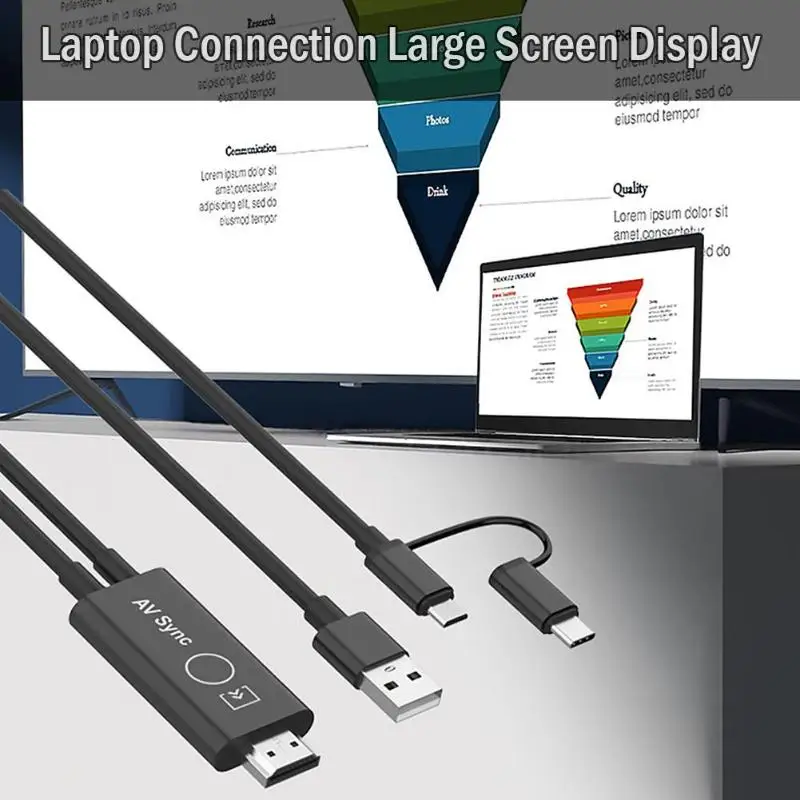 3 в 1 type-C Micro USB к адаптер HDMI HDTV конвертер кабель с подключением Bluetooth