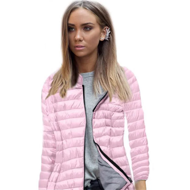 

Jacket Women 2019 New Spring Europe America Short Slim Long Sleeve Hooded Coat Pink Zipper Light Thin Chic Jacket Feminina LR23