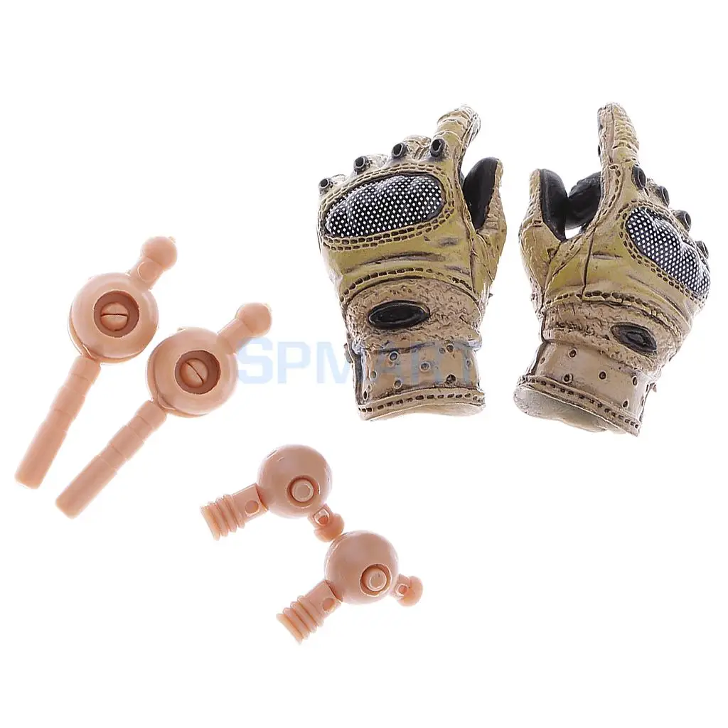 

1 Pair 1/6 Scale Camo Soldier Gloves Model for 12'' Sideshow TC Dragon Action Figure Male DIY Accessories