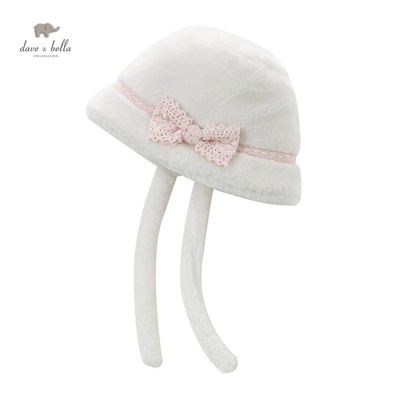 

DB4180 DAVE BELLA girls beige Endland style cap baby hat with fur