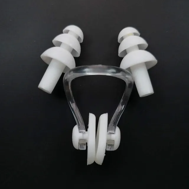 1 Set Waterproof Soft Silicone Swimming Set Nose Clip Ear Plug Earplug Protection 2