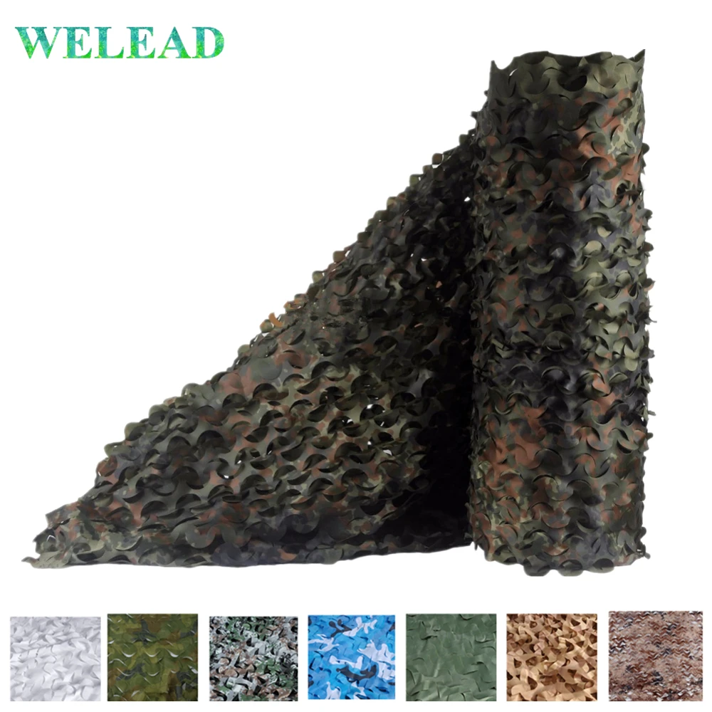 

WELEAD 1.5x4 Simple Camouflage Nets for Hunting Camping Woodland Scrim Beach Tent Cat Tent Cover Awning for Garden Sun Shelter
