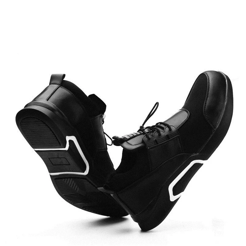 الرجال حذاء امن للعمل في الهواء الطلق الصلب تو مكافحة تحطيم مكافحة ثقب الأحذية حذاء من الجلد غير قابل للتدمير أنيق رياضية CS488