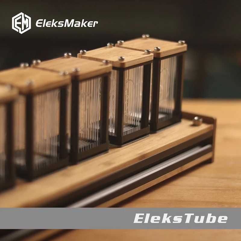 

EleksMaker EleksTube 5V Digital Clock NIXIE Tube Clock Kit DIY Electronic Retro Desk Clock Stopwatch 6-Bit RGB LED Glow Clock Y