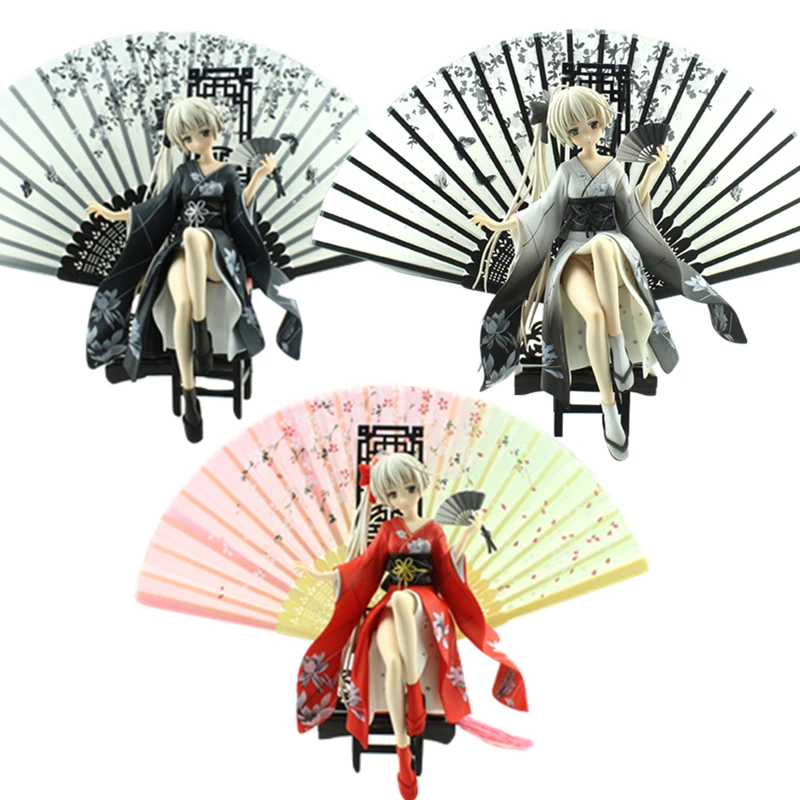 Аниме игра в одиночке Kasugano Sora Toys Kasugano Sora кимоно с вентилятором 3 цвета фигурка Коллекция Модель Кукла, подарок для девочки