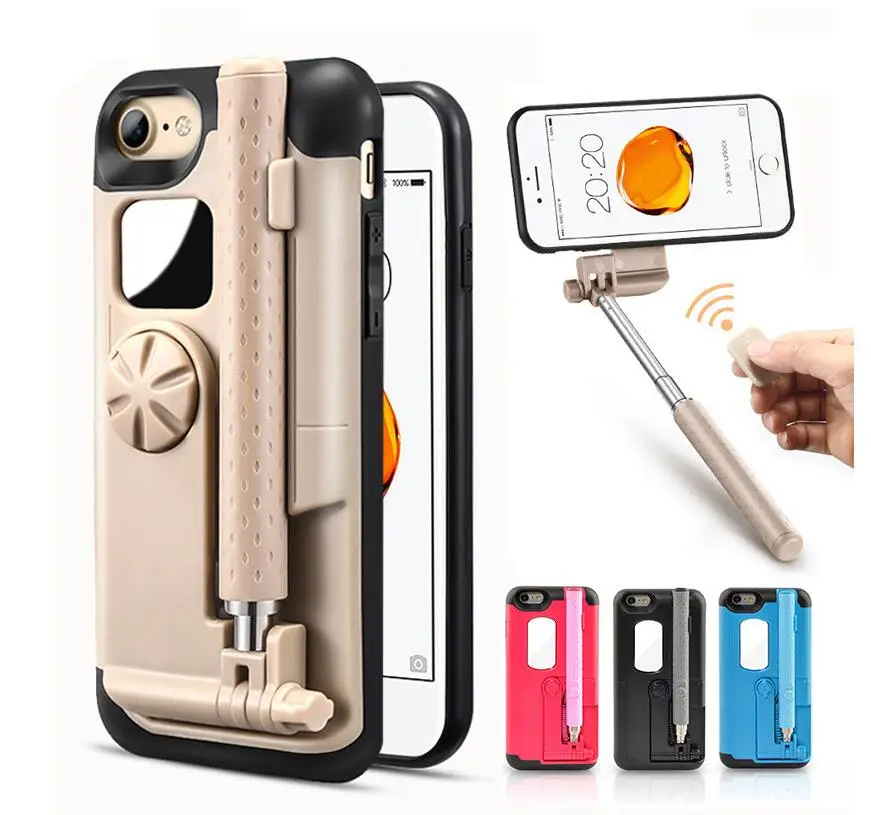 Cell Phone Case Extendable Selfie Stick Chargecable