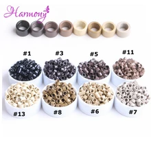 Harmony Plus Hair 4 бутылки/лот 4,5 мм микро кольца Бусины звенья с винтами для приклеивания волос 8 цветов