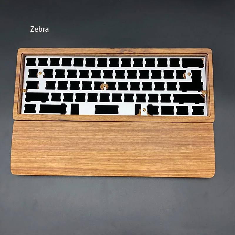  GH60 Keyboard Wood Case PCB Board Position Plate Satellite Axis And Walnut Wood Wrist Rest For Full