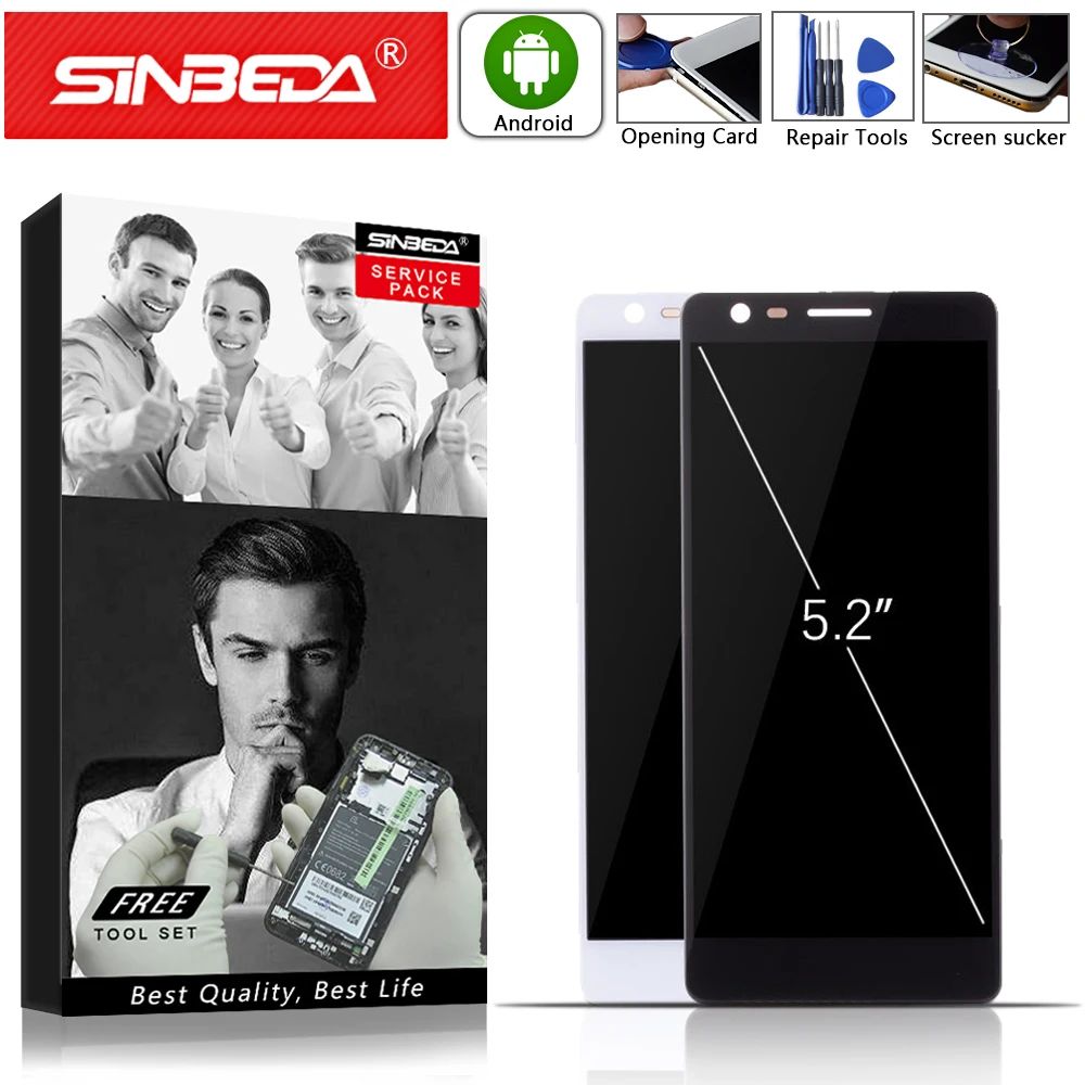

5.2" For NOKIA 3.1 LCD Display Touch Screen Digitizer Assemble For NOKIA 3.1 Display Replacement TA-1049 TA-1057 A-1063 TA-1070
