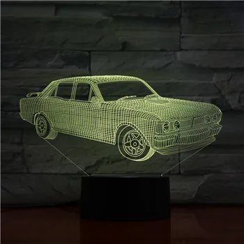 

Daddy Gifts 7 Colors Change 3D Lamp Amazing Visualization Acrylic Optical Illusion with USB Cable support 3AA Battery Drop Ship