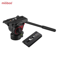 Miliboo видео Камера штатив движущаяся пластина головка; гидравлика функции панорамирования, наклона и насадки для душа с 1/2 шт. Quick Release Plate для цифровой зеркальной камеры Canon Nikon sony