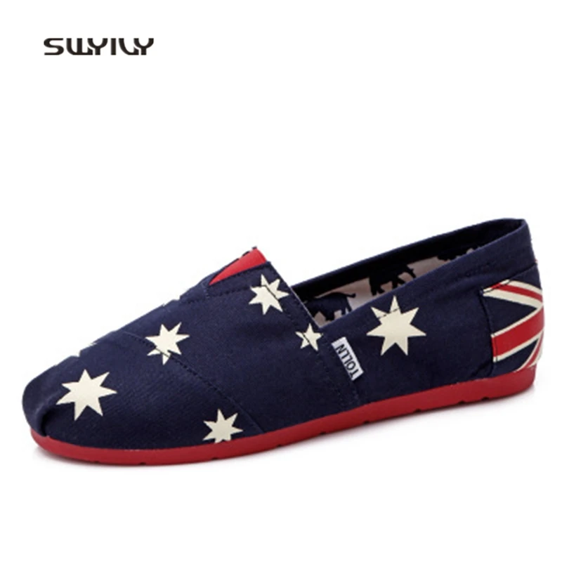 SWYIVY Unisex Walking Shoes Canvas Breathable Flat Heel Folk-custom 2018 Ultra-light Colorblock Walking Shoes For Men And Women