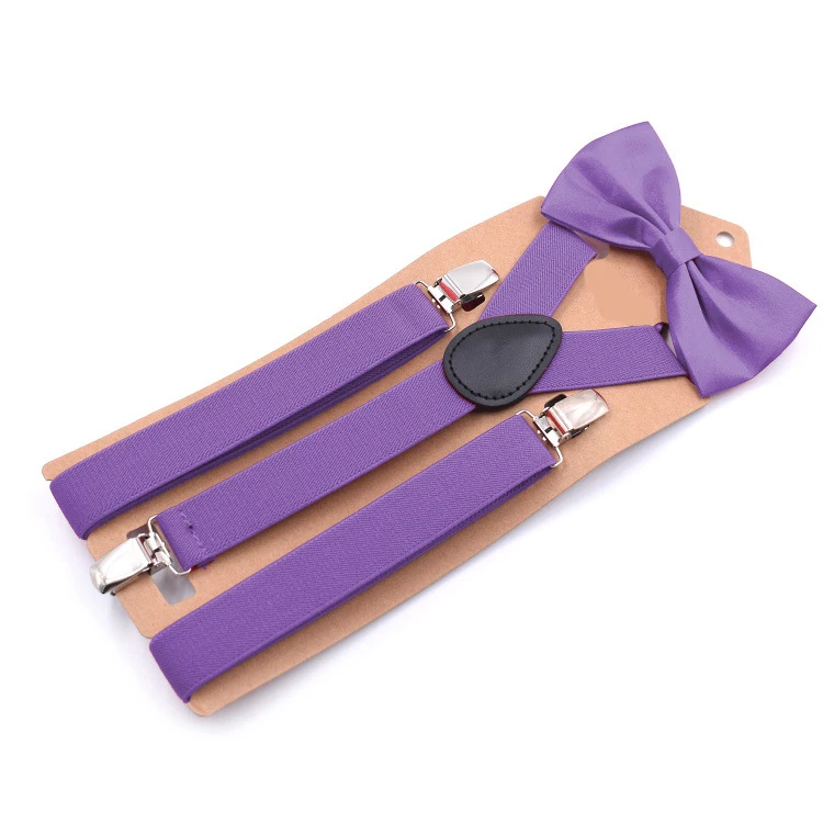 Explosions Bow Tie Suit Three Clip Straps Unisex Style Strong Three Clips Adult Bow Tie Suit High Quality Fashion Suspender - Цвет: 13