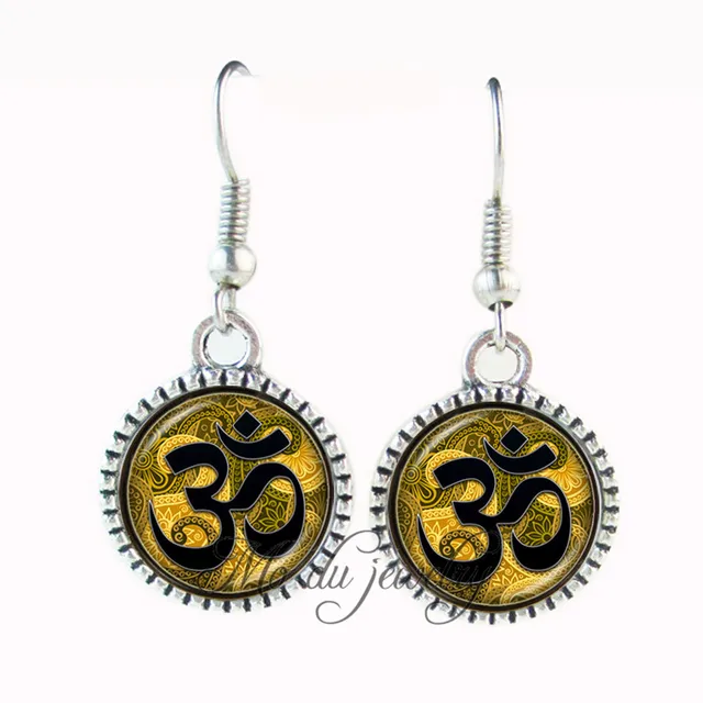 Indian Buddhism Earrings Hinduism Jewelry Mandala Pendant Sacred Geometry Spiritual Earring