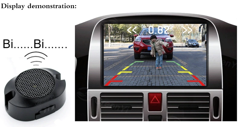 GreenYi Видимый автомобильный Видео парковочный датчик обратный резервный помощь радар сигнализация система+ 13 мм Регулируемые датчики глубины