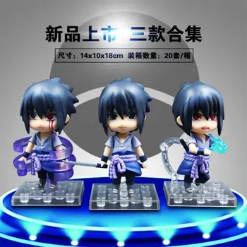 

10cm PVC Naruto Shippuden Sasuke figure Uchiha Sasuke Action Figure Q version Model Toys Collectible Christmas Gift with box