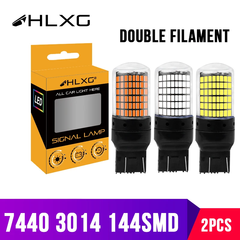 

3014-144SMD T20 7443 7440 W21W WY21W LED W21/5W 1157 Car lights Stop Turn Signal Lamp reverse Brake lights luces led para auto