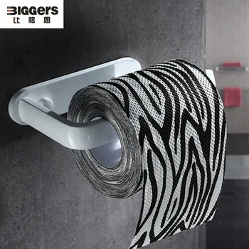 

Free shipping North Europe style white color aluminium bathroom accessories wall mounted paper holder tissue roll rack
