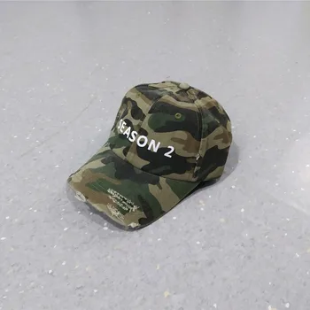 

Camouflage Outdoor Caps 2019 New SEASON 2 Men Unisex Cotton Hats Kanye West Hip Hop Harajuku Vintage Hole Adjustable Cap Women
