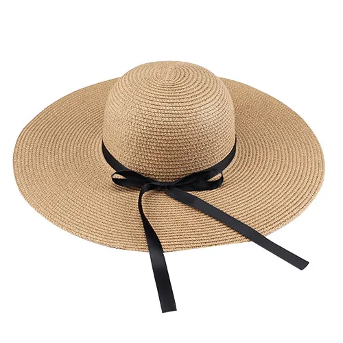 FURTALK Chapeau de soleil pour femme UPF 50 Chapeau de plage Chapeau de paille avec large bord
