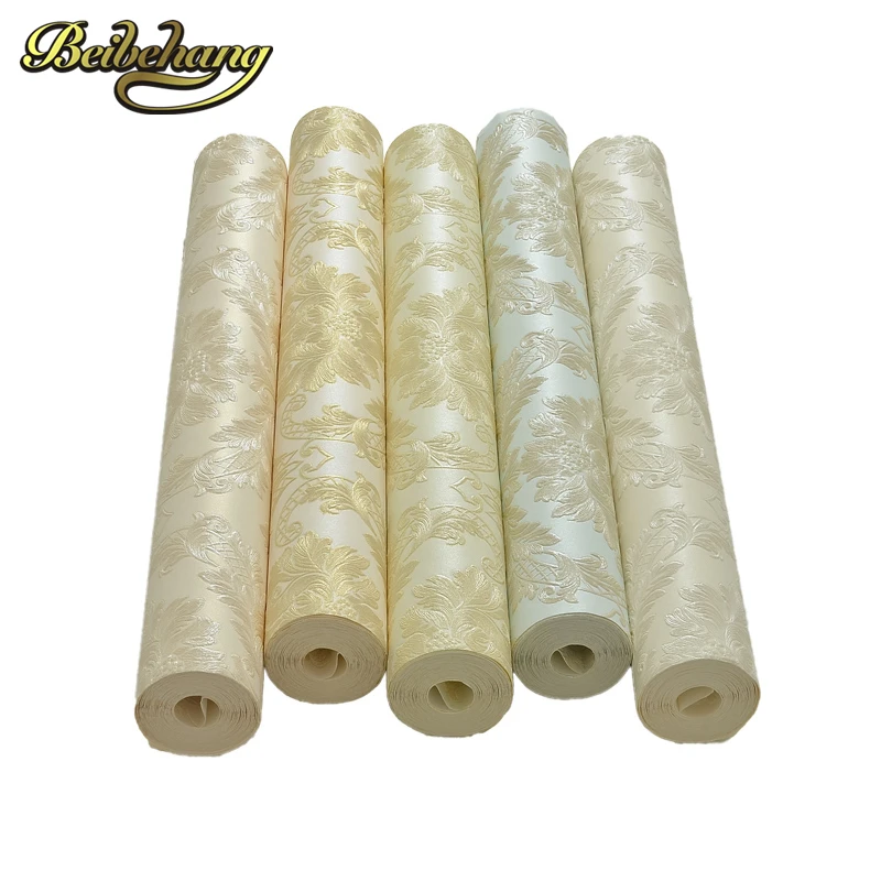 damask wall paper- Non Woven Wallpaper Damask European Vintage Wallpaper wall paper For Backdrop textured wall papers home decor