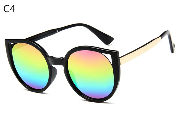 Модные женские солнцезащитные очки кошачий глаз, Брендовые женские винтажные сексуальные ретро треугольные солнцезащитные очки cateye, женские очки UV400 - Цвет линз: C4