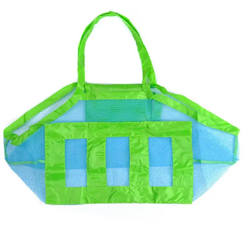 Aurora гаджеты большая пляжная сумка в сеточку открытый детские пляжные игрушки быстрая сумка для хранения песок инструмент для дноуглубления разное сетчатый мешок для хранения - Цвет: Blue  Large