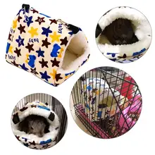 Pequeño animal lindo jaulas de conejo para mascotas Hamster casa Cama rata Qquirrel Guinea invierno colgante y cálido jaula nido de hamsters