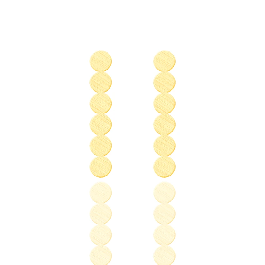 

Minimalist Five Round Stud Earrings Gold Silver Stainless Steel Simple Long Earrings For Women Jewelry Oorbellen Voor Vrouwen