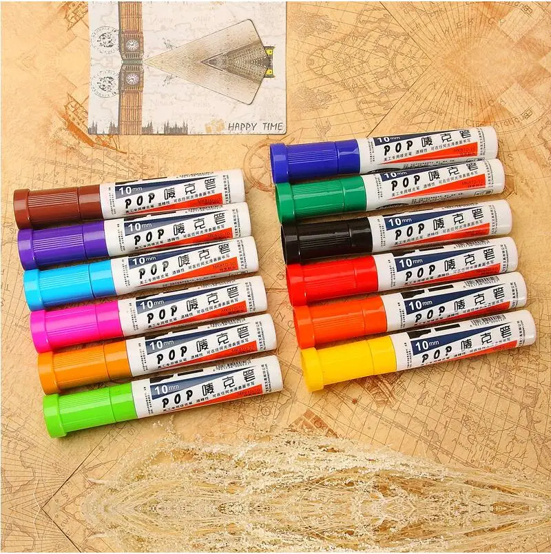 Постерная ручка 10 мм художественные рекламные ручки для рисования pop mark Pen 12