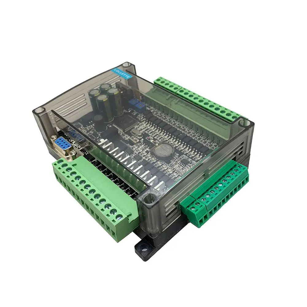 DC24V FX1N FX2N FX3U-24MT PLC Industrial control board 6AD 2DA 14 input 10 transistor output RS485 RTC communications with shell