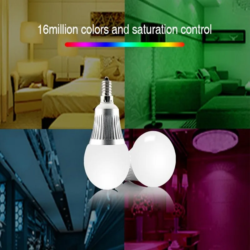 

MiLight 5W E14 RGB+CCT led bulb smart mobile phone WIFI 2.4G led light lamp Dimmable Lampada Lighting for home room AC85V-265V