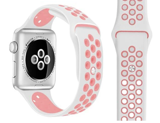 Серия 1/2/3/4/5 спортивный силиконовый ремешок для наручных часов Apple Watch 38 мм/42 мм 40 мм 44 мм резиновый браслет для наручных часов iwatch, браслет