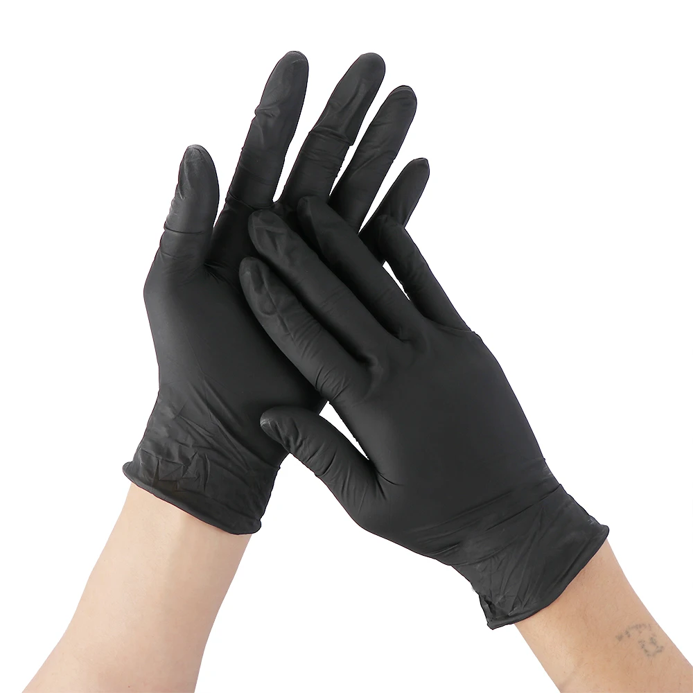 2pcs/1 Pair Disposable Gloves Nitrile Rubber Gloves Latex For Home Food