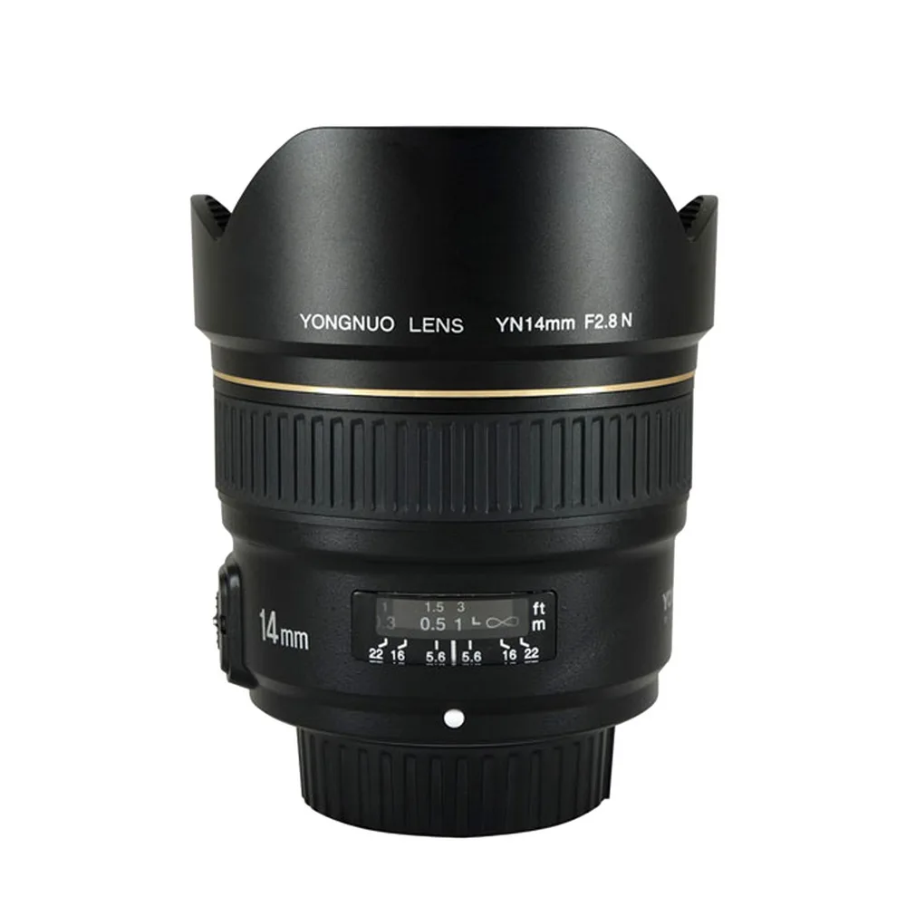 YONGNUO 14 мм F2.8 ультра-широкоугольный объектив YN14mm с автофокусом AF MF металлический объектив для Nikon d5300 d3400 d3100 d200 d810