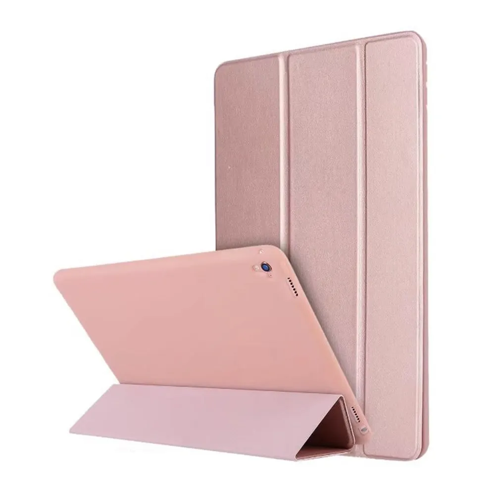 Чехол для планшета Apple iPad Pro 9,7 A1673 1674 A1675 Ультратонкий Мягкий чехол из ТПУ+ умный складной чехол из искусственной кожи Pro9.7 Funda - Цвет: Rose Gold
