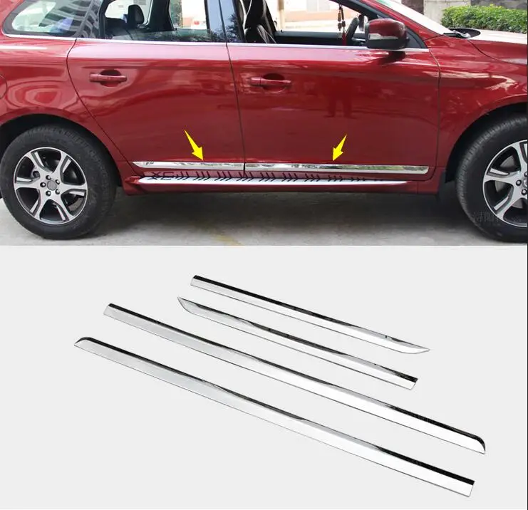 

car-styling case For volvo xc60 2014-17 modified vehicle light bar door scuff decorative stickers affixed to the bumper strip