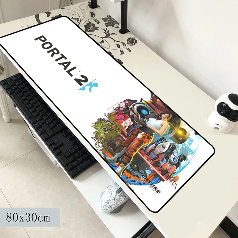 

portal 2 mouse pad 800x300x2mm mats New arrival Computer mouse mat gaming accessories locked edge mousepad keyboard pc gamer