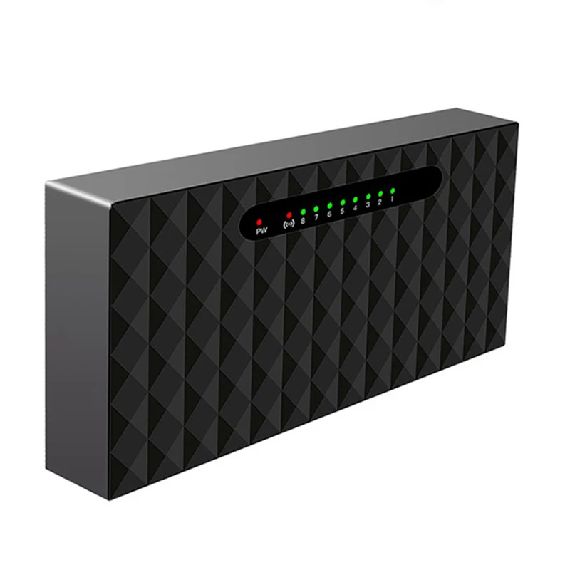8 портовый коммутатор SPOE Ethernet с адаптером питания 90 Вт для сетевых IP камер или