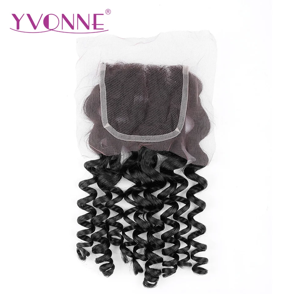 YVONNE Italian Curly Brazilian Virgin font b Human b font font b Hair b font 4x4