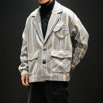 

Very Good Quality Striped Men Trench 5XL 2019 Winter Big Size Men Hip Hop Coats Overcoat Boys Streetwear for Youth Khaki#3113