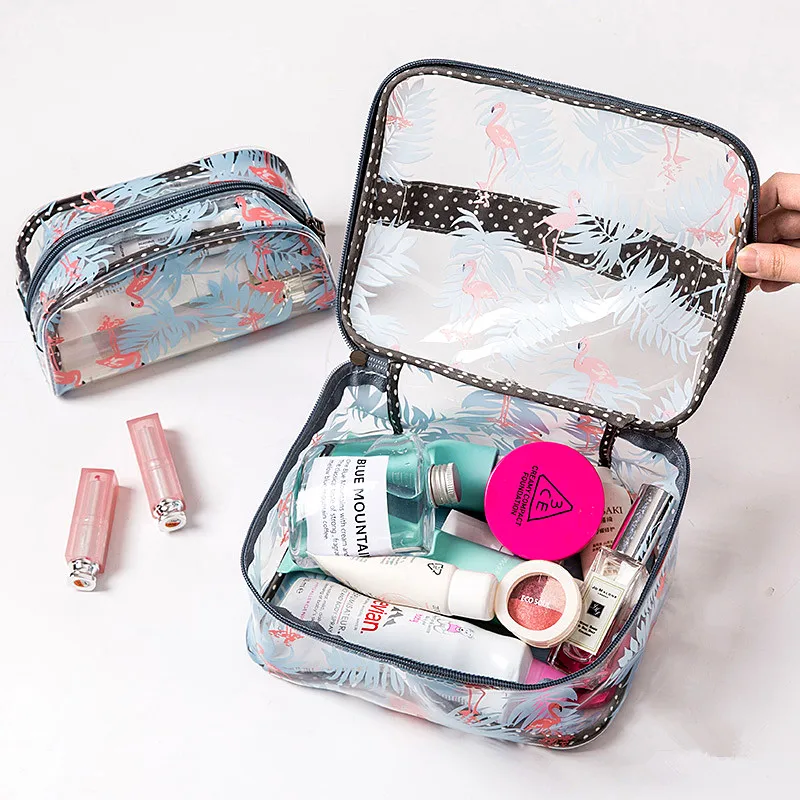 

Women Transparent Organizer Cosmetic Bag PVC Makeup Case Box Travel Necessary Clear Beauty Vanity Toiletry Pouch Washing Storage