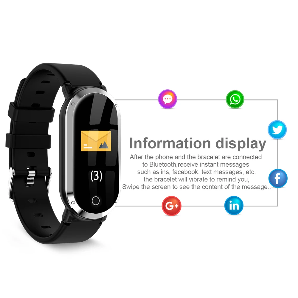  Uhoofit T1 Smart Watch Women Waterproof Clock Heart Rate Monitor Blood Pressure Fitness Tracker Men - 32962631117