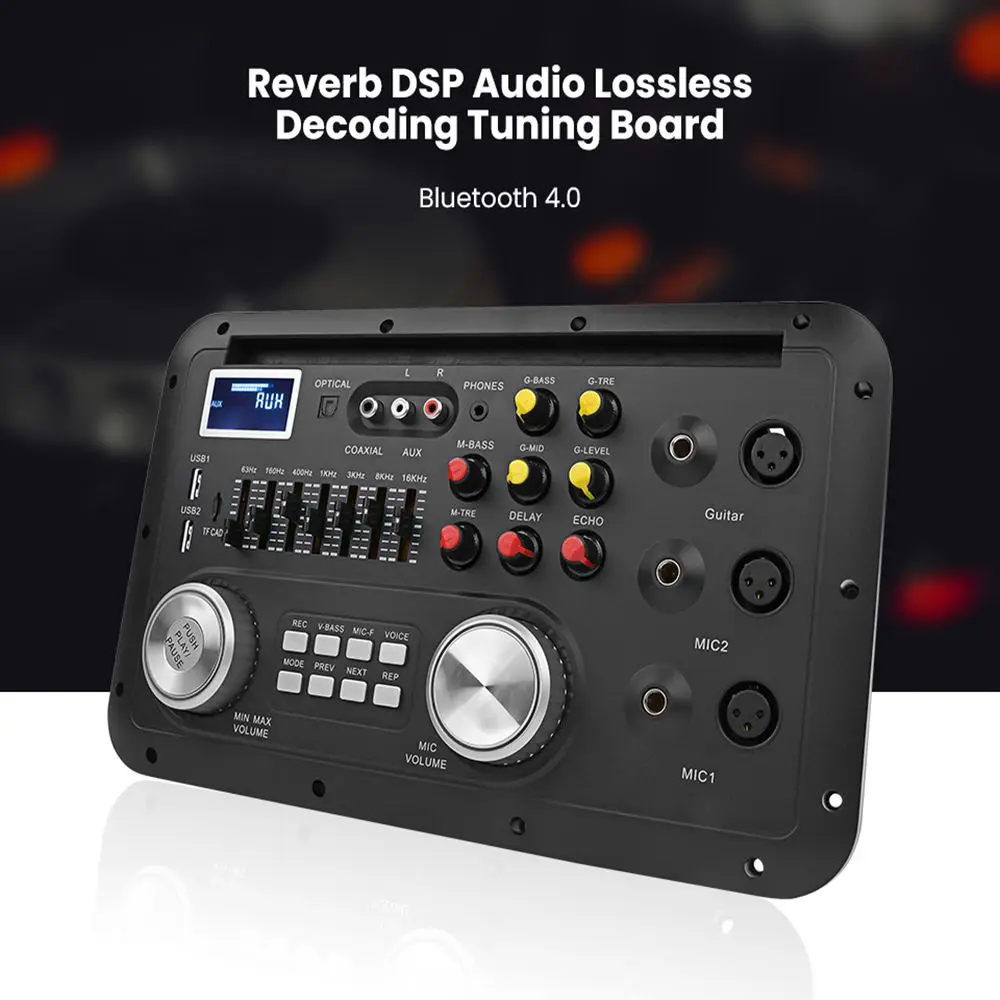 LEORY MP3 декодер плата DSP bluetooth для караоке миксер без потерь коаксиальный