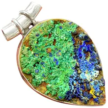 Lovegem Азурит DRUZY Подвеска 925 пробы серебро, мм 47 мм, AP2482