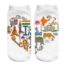 Индия любовь печати носки из полиэстера